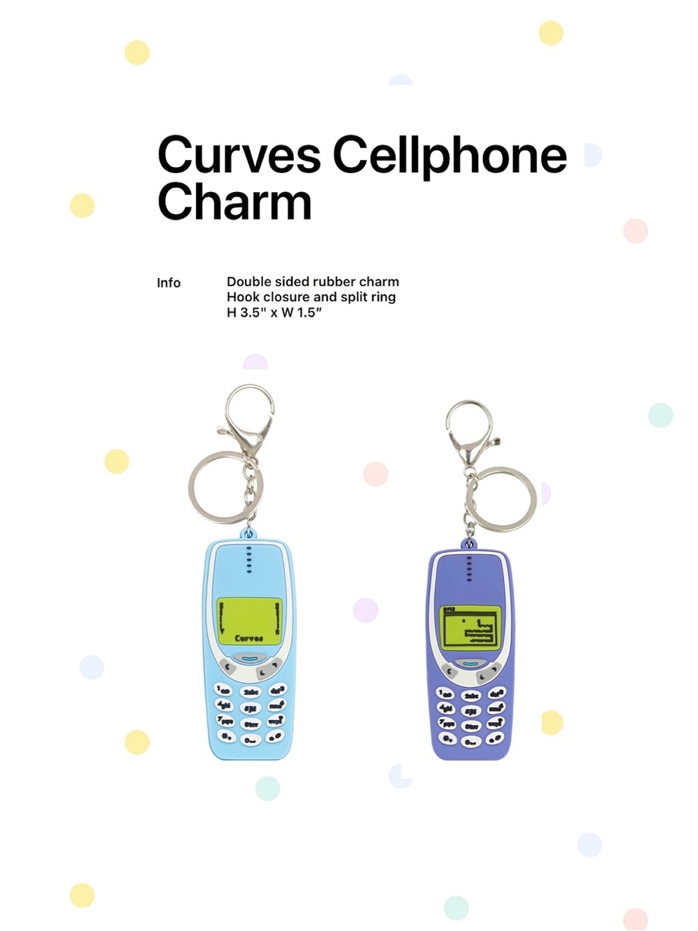 Cell Phone - Old School Nokia look alike - Charm from Curves by Sean Brown